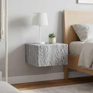 Stenska stranska miza 2 kos Siva Sonoma 34,5 x 33 x 20 cm