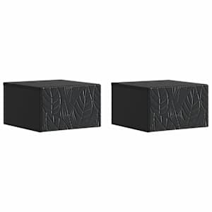 Stenski nočni omarici 2 pcs Črna 49 x 34,5 x 20 cm