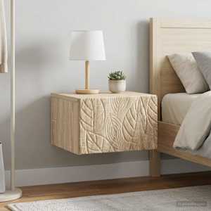 Stenski nočni omarici 2 kos Sonoma hrast 49 x 34,5 x 20 cm