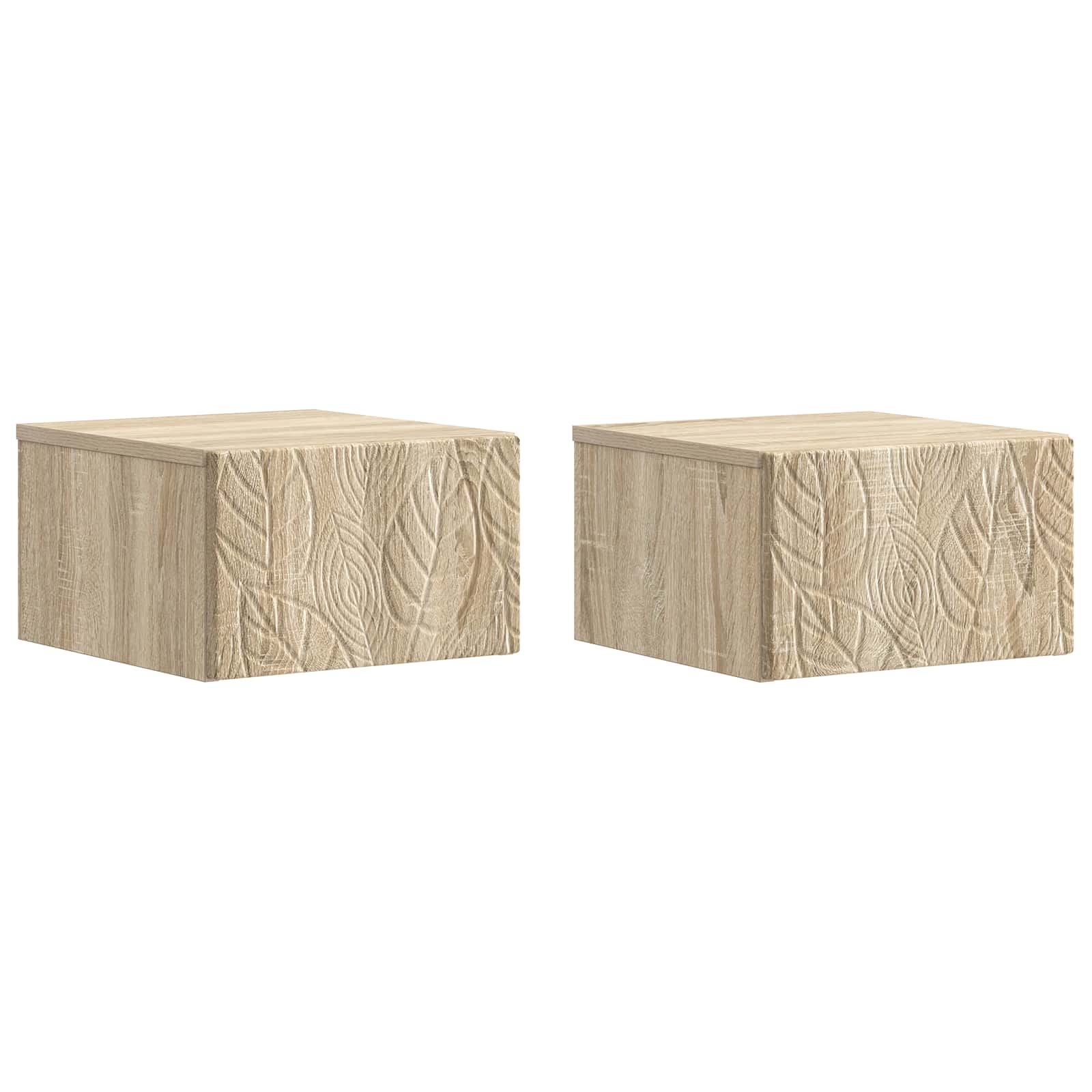 vidaXL Dulap de noapte suspendat 2 pcs Stejar Sonoma 49 x 34,5 x 20 cm