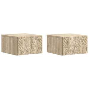 Stenski nočni omarici 2 pcs Sonoma hrast 49 x 34,5 x 20 cm