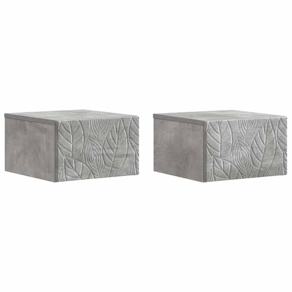 vidaXL Seinale kinnitatav &ouml;&ouml;tis 2 tk Betoonhall 49 x 34,5 x 20 cm