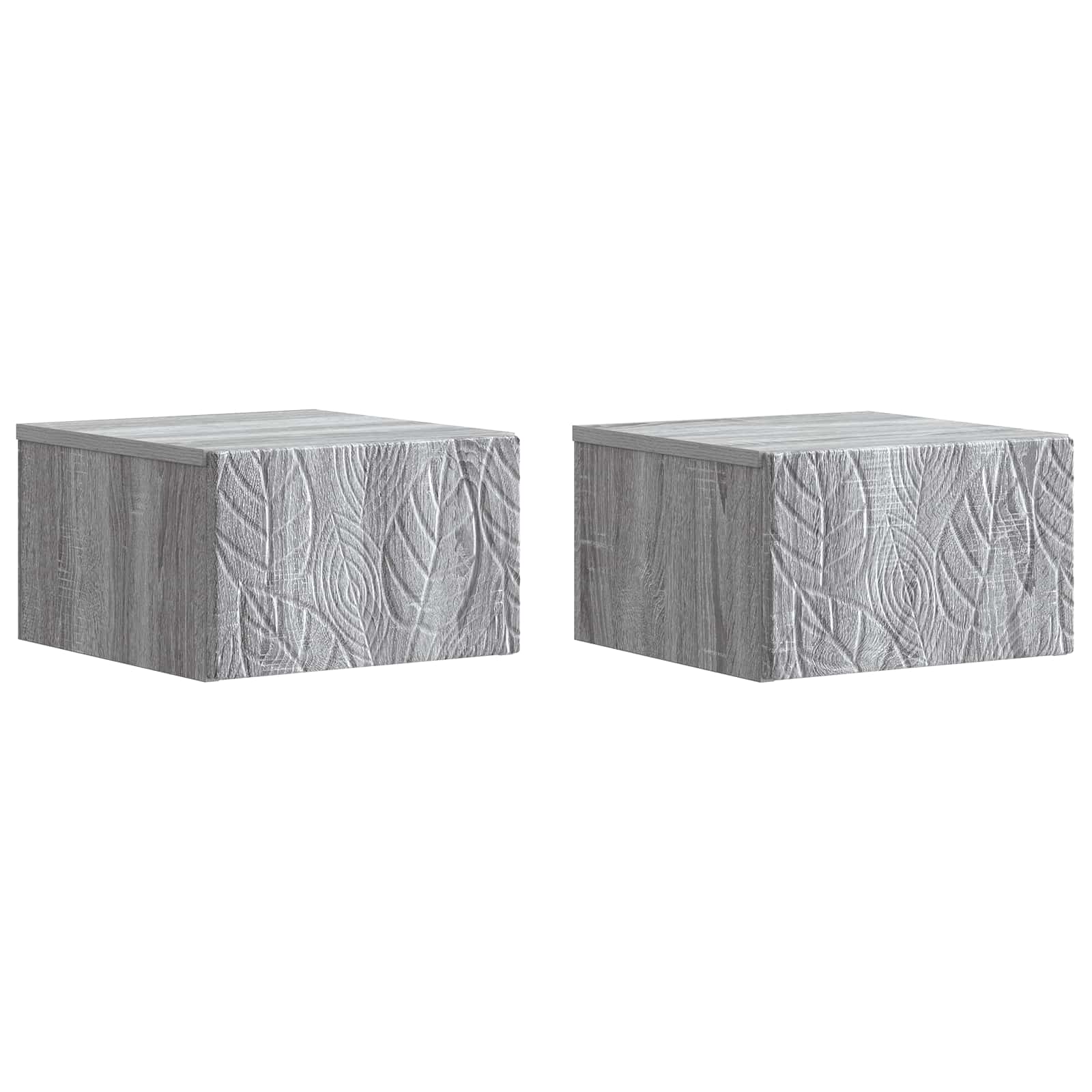 vidaXL Dulap de noapte suspendat 2 pcs Sonoma gri 49 x 34,5 x 20 cm