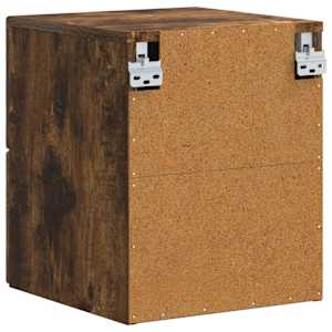Nástěnný noční stolek 2 pcs Kouřový dub 34,5 x 33 x 40 cm - obrázek 6