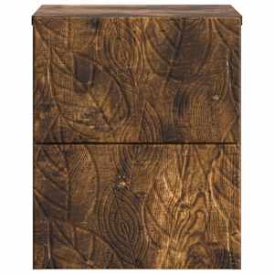 Nástěnný noční stolek 2 pcs Kouřový dub 34,5 x 33 x 40 cm - obrázek 4