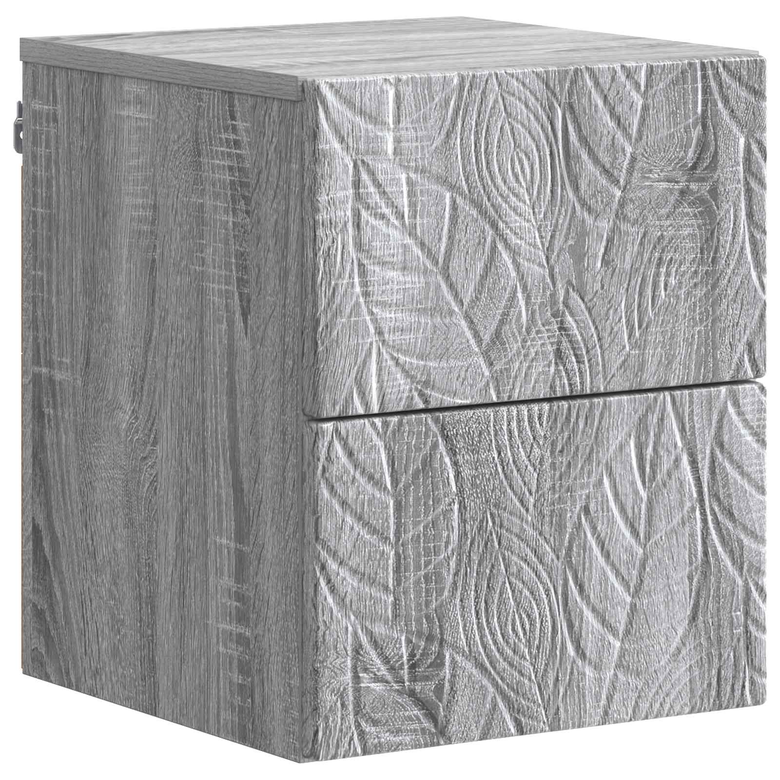vidaXL Dulap de noapte suspendat Sonoma gri 34,5 x 33 x 40 cm
