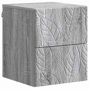 Stenski nočni omarici Siva Sonoma 34,5 x 33 x 40 cm
