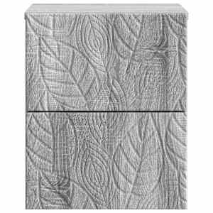 Nástěnný noční stolek 2 pcs Šedý Sonoma 34,5 x 33 x 40 cm - obrázek 4