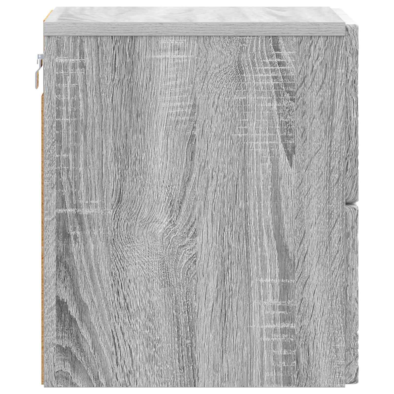 Τοίχου Κρεμαστό Κομοδίνο 2 pcs Γκρι Sonoma 34,5 x 33 x 40 εκ - Image 5