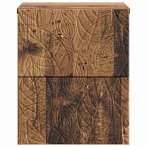 Nástěnný noční stolek 2 pcs Staré dřevo 34,5 x 33 x 40 cm - obrázek 4