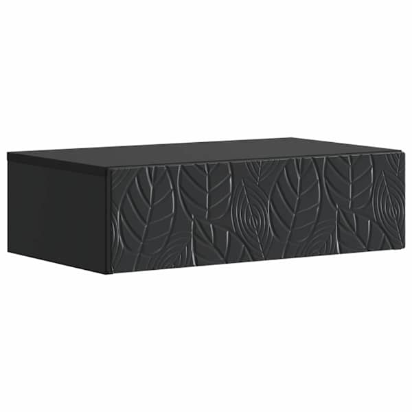 vidaXL Seinale kinnitatav k&uuml;lglaud 59 x 34,5 x 17 cm Tehispuit Must