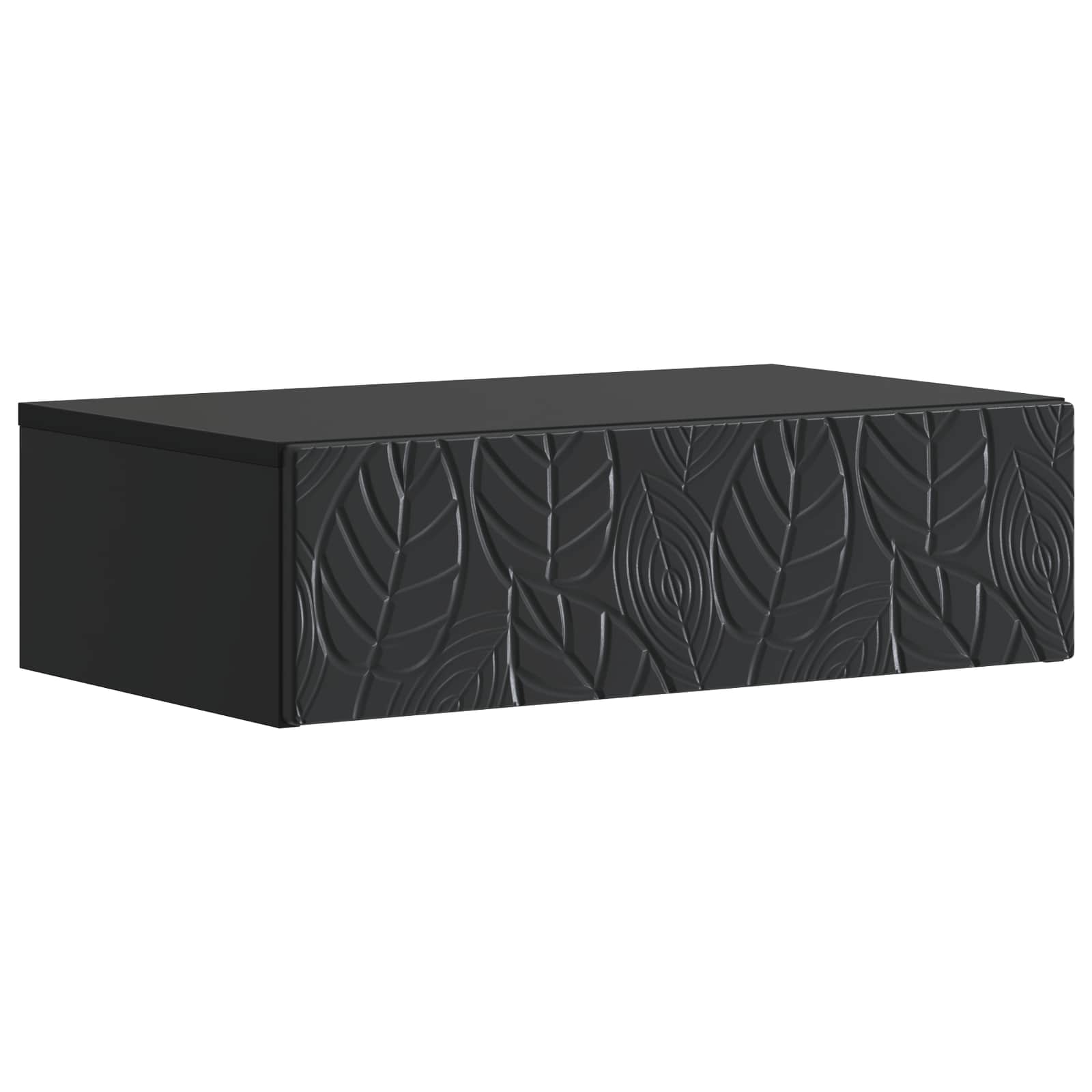 vidaXL Masă laterală montată pe perete Negru 87,5 x 34,5 x 17 cm