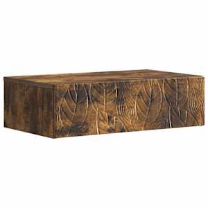 Stenska stranska miza Dimljen hrast 87,5 x 34,5 x 17 cm