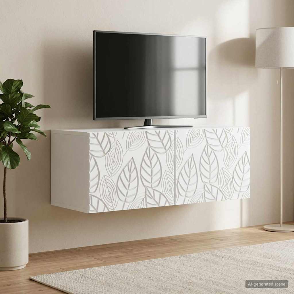 vidaXL Oglindă TV montată pe perete 59,5 x 41 x 30 cm Alb