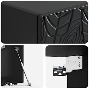 Nástěnná TV skříň 59,5 x 41 x 30 cm Černá Kompozitní dřevo - obrázek 6