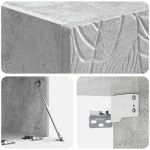 Nástěnná TV skříň 59,5 x 41 x 30 cm Betonově šedá - obrázek 6