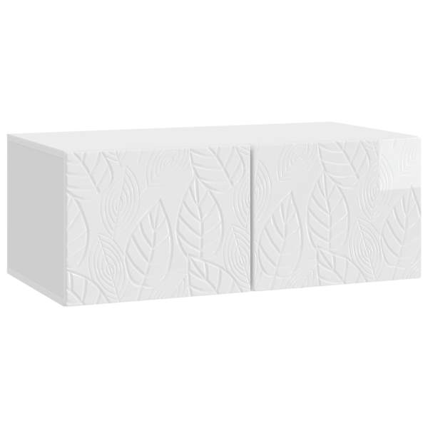 vidaXL Rippuv TV kapp 59,5 x 41 x 30 cm K&otilde;rgl&auml;ikega valge Tehispuit