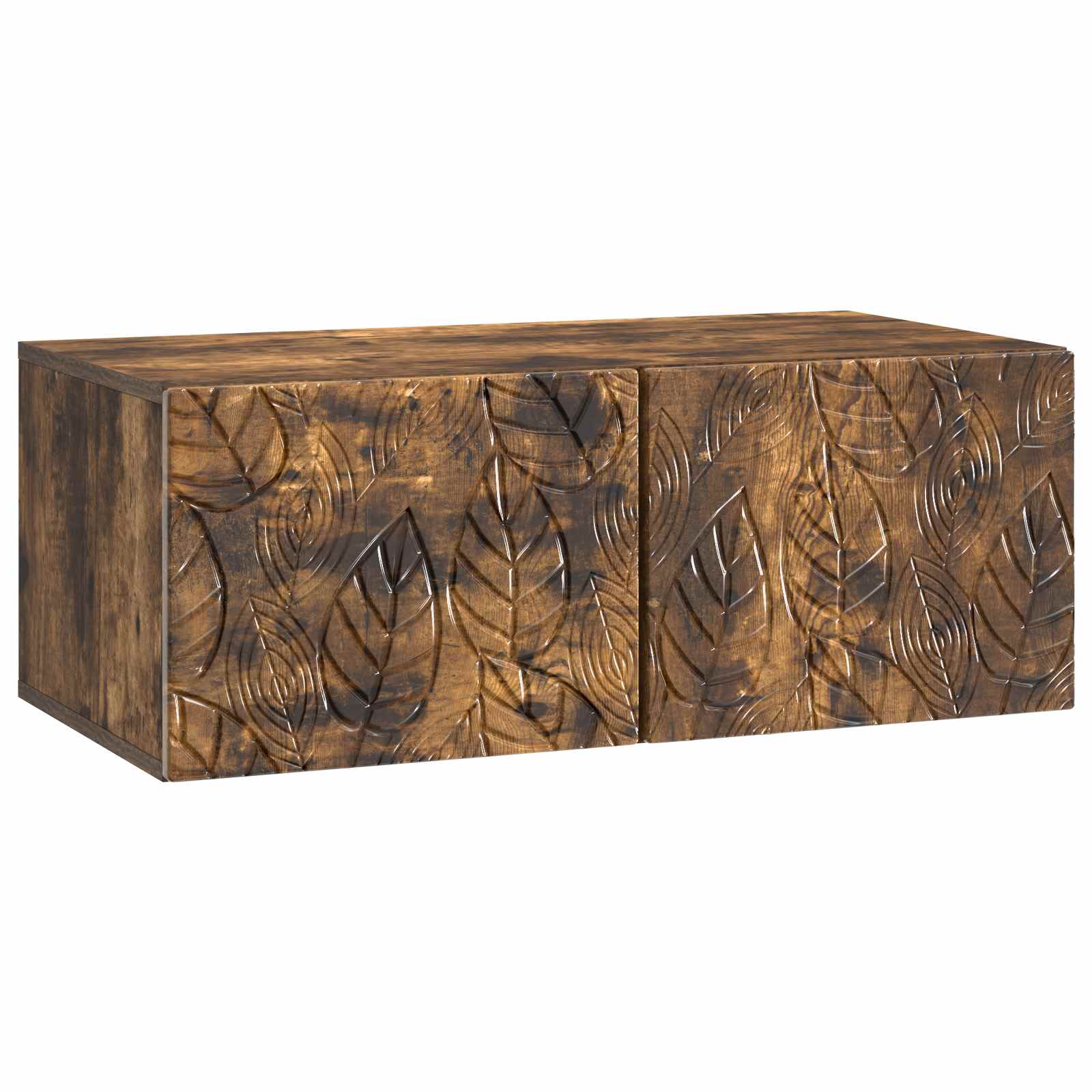 vidaXL Oglindă TV montată pe perete 59,5 x 41 x 30 cm Stejar fumuriu