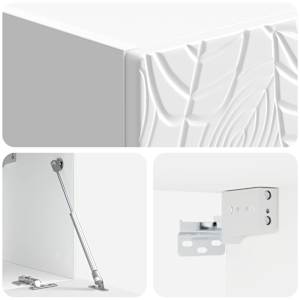Nástěnná TV skříň 98 x 41 x 30 cm Bílá s vysokým leskem - obrázek 6