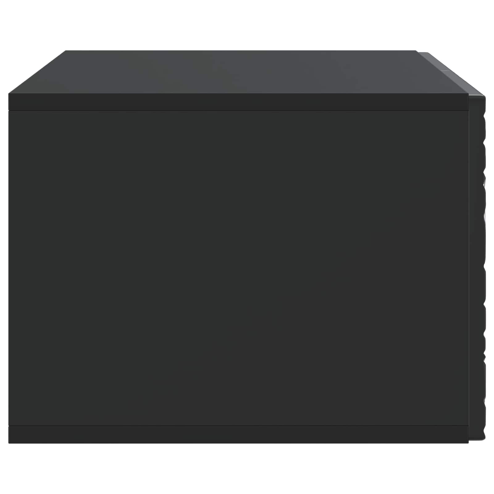 Seinälle asennettava TV-kaappi 59,5 x 31 cm Musta Tekninen puu - Image 4