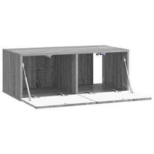 Nástěnná TV skříň 59,5 x 31 cm Šedý Sonoma Kompozitní dřevo - obrázek 2
