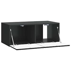 Nástěnná TV skříň 78,5 x 31 cm Černá Kompozitní dřevo Nástěnný - obrázek 2