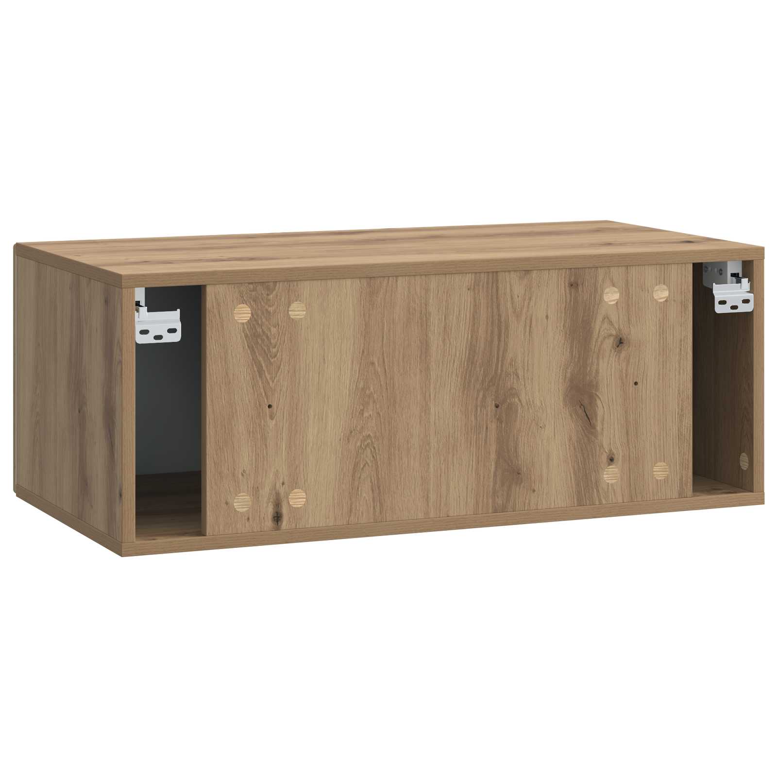 Seinälle asennettava TV-kaappi 78,5 x 31 cm Artisaanitammi - Image 5