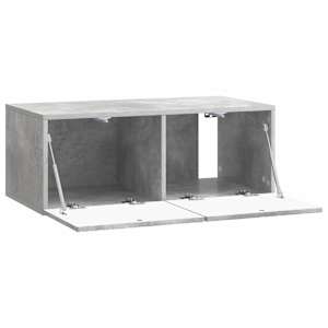 Nástěnná TV skříň 98 x 31 cm Betonově šedá Kompozitní dřevo - obrázek 2