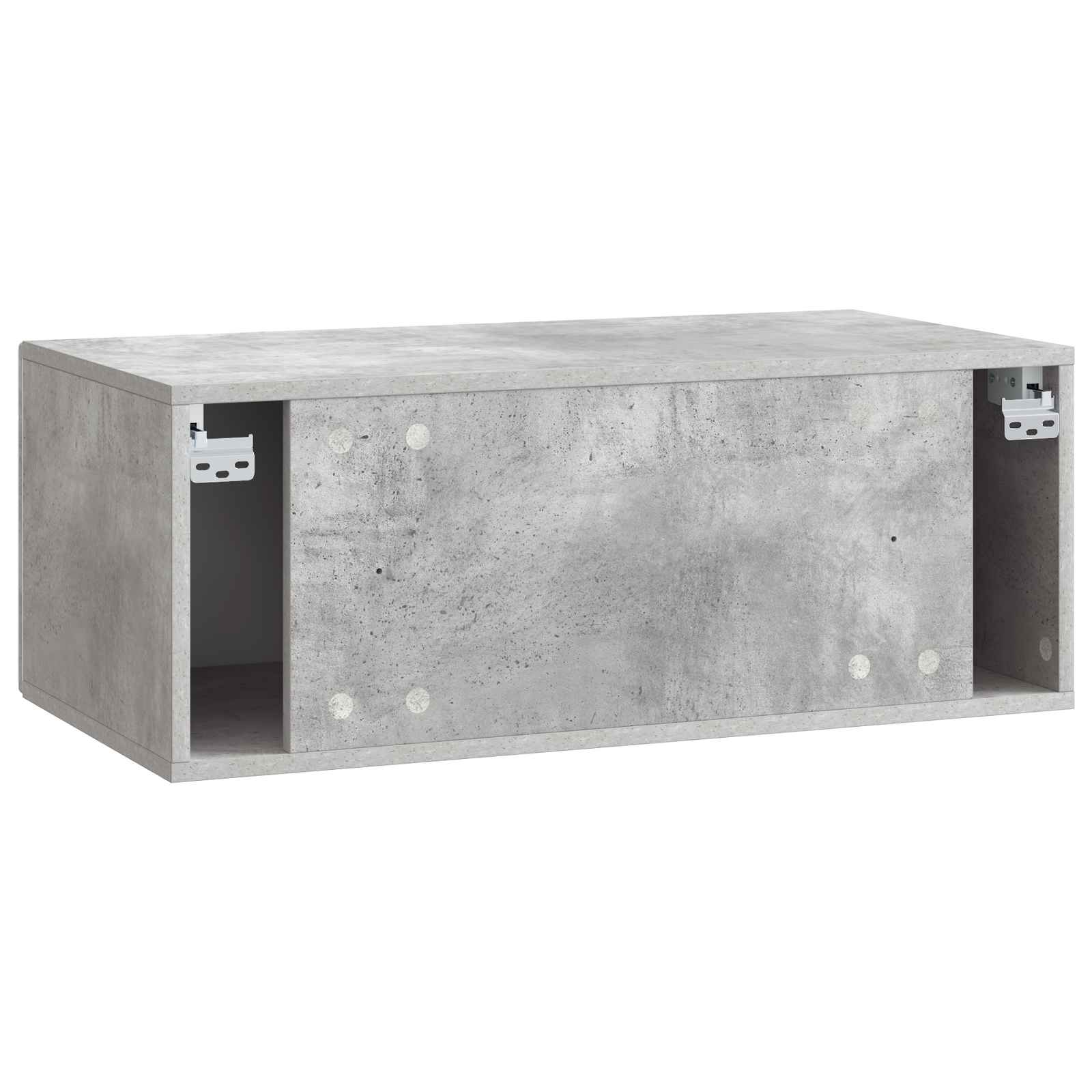 Seinälle asennettava TV-kaappi 98 x 31 cm Betoninharmaa - Image 5