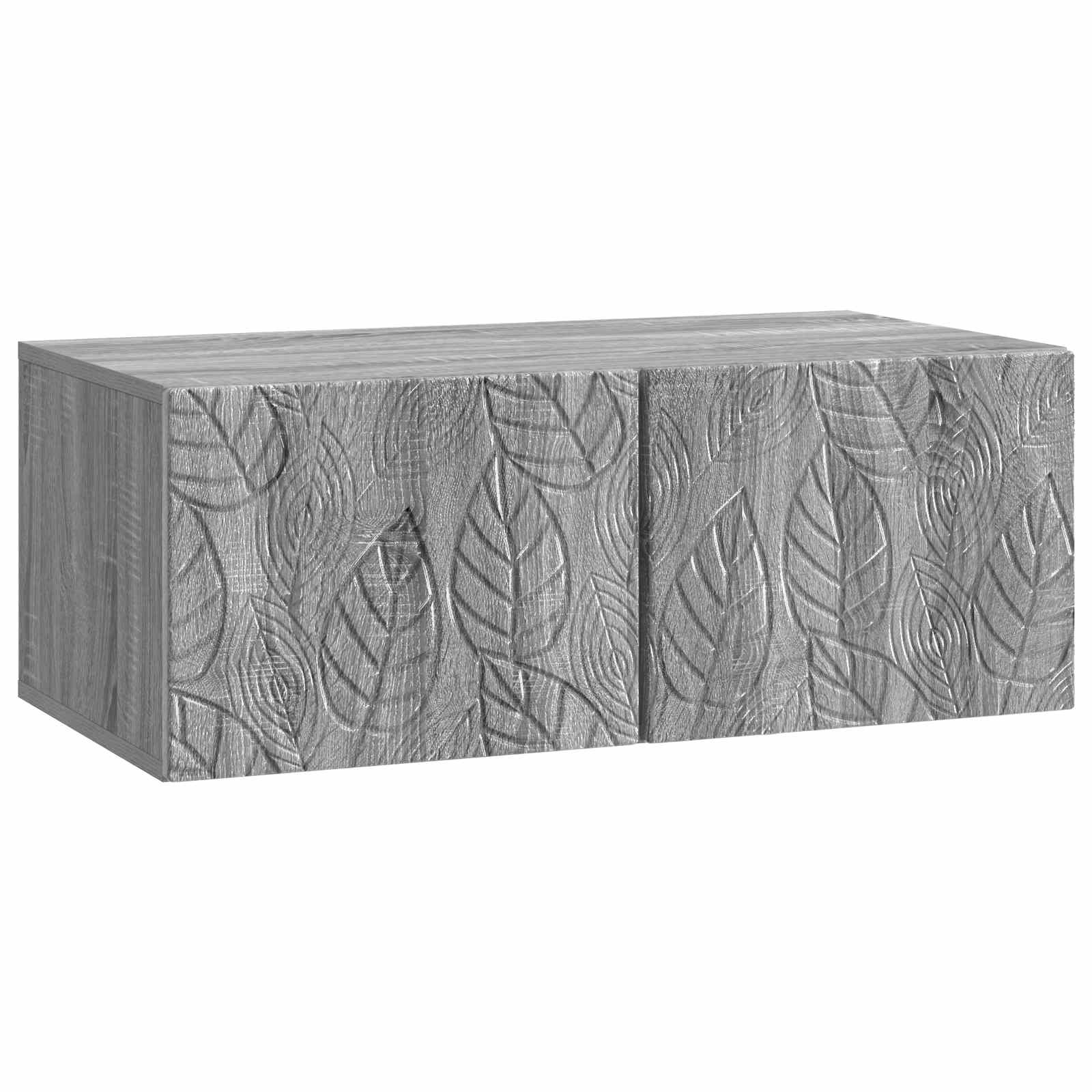 Seinälle asennettava TV-kaappi 98 x 31 cm Harmaa Sonoma