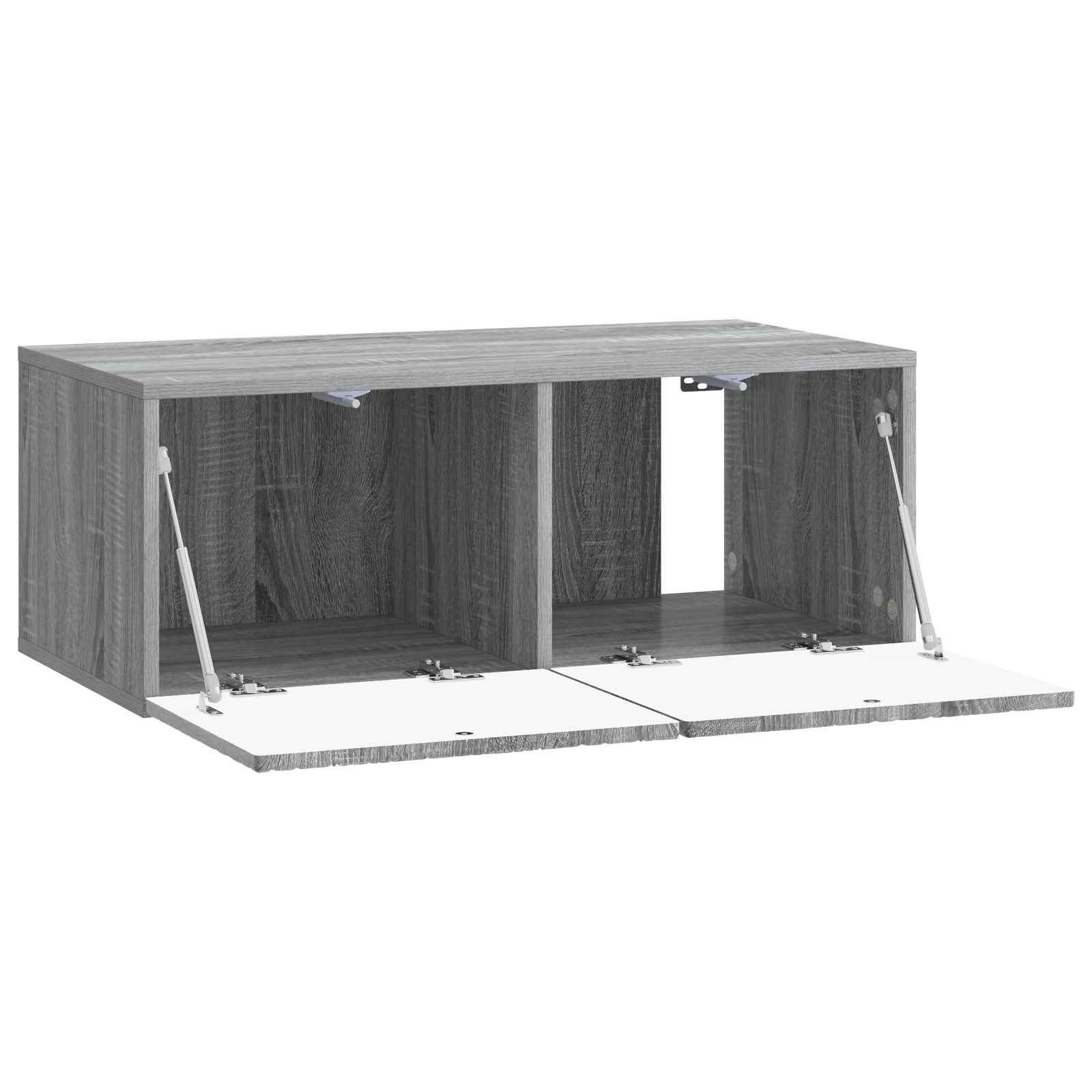 Seinälle asennettava TV-kaappi 98 x 31 cm Harmaa Sonoma - Image 2