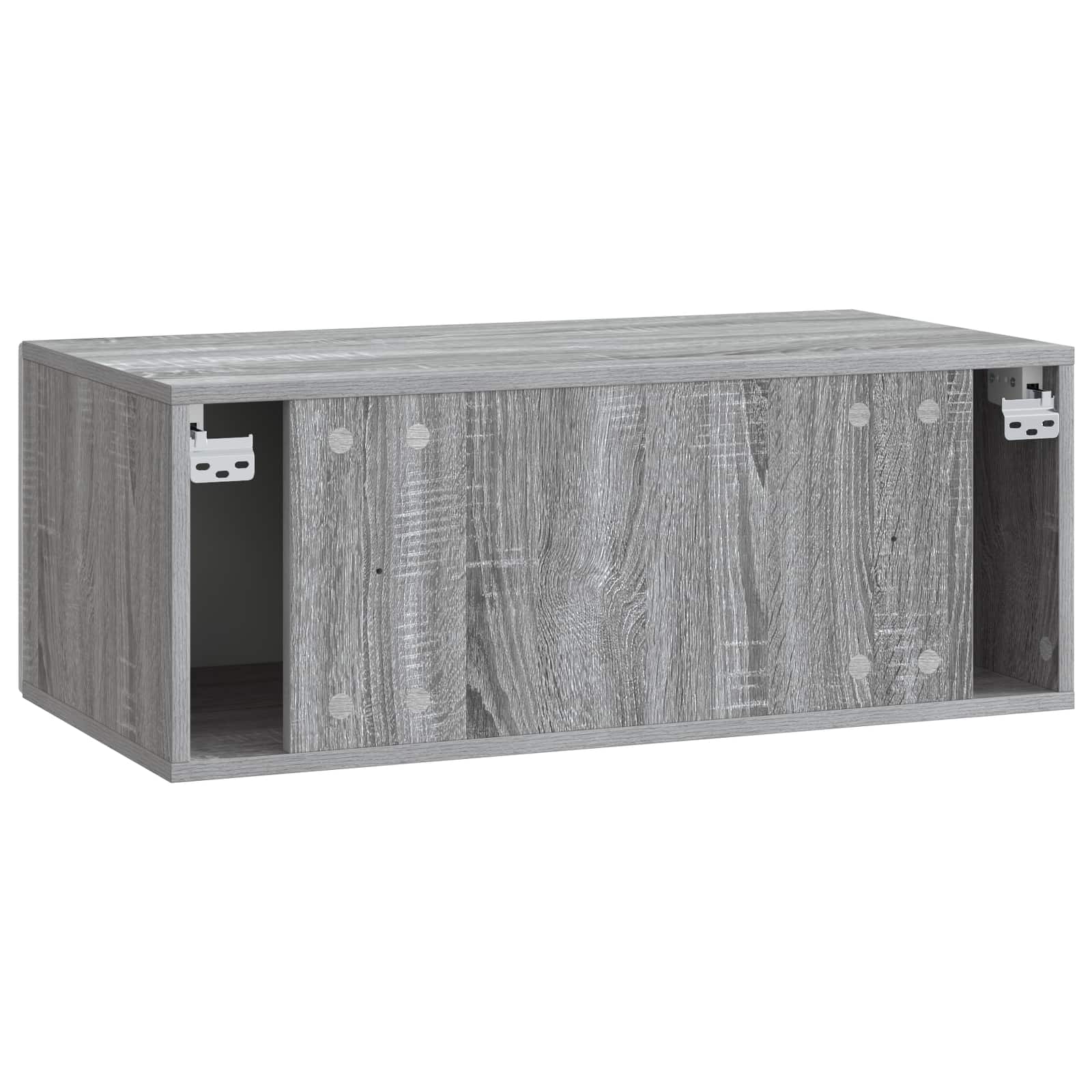 Seinälle asennettava TV-kaappi 98 x 31 cm Harmaa Sonoma - Image 5