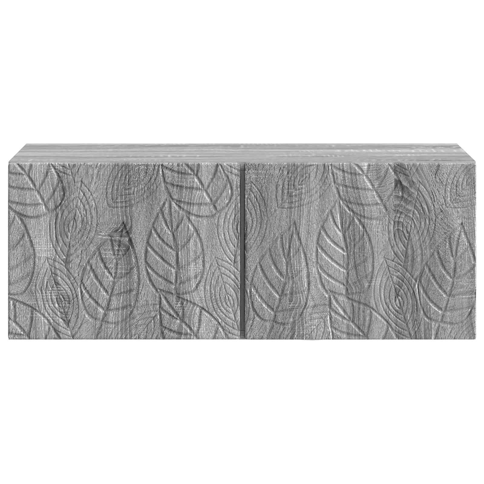 Seinälle asennettava TV-kaappi 98 x 31 cm Harmaa Sonoma - Image 3