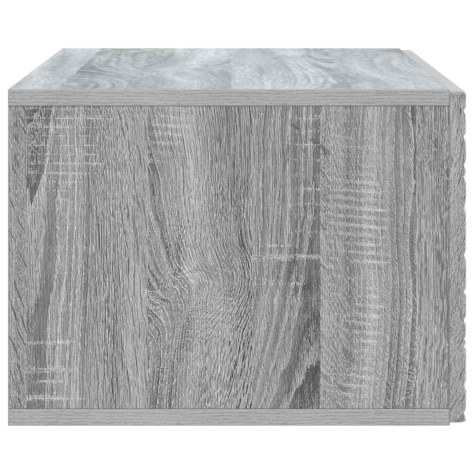 Seinälle asennettava TV-kaappi 98 x 31 cm Harmaa Sonoma - Image 4