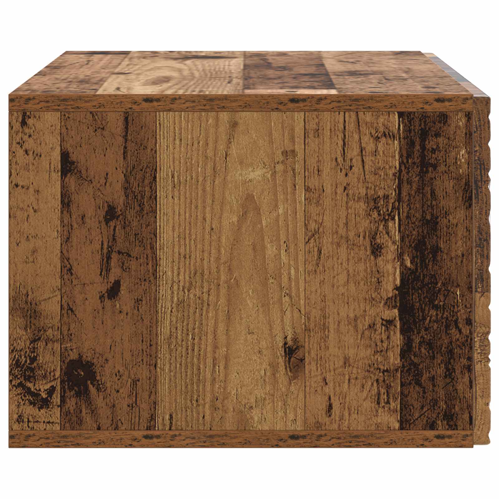 Seinälle asennettava TV-kaappi 98 x 31 cm Vanha puu - Image 4