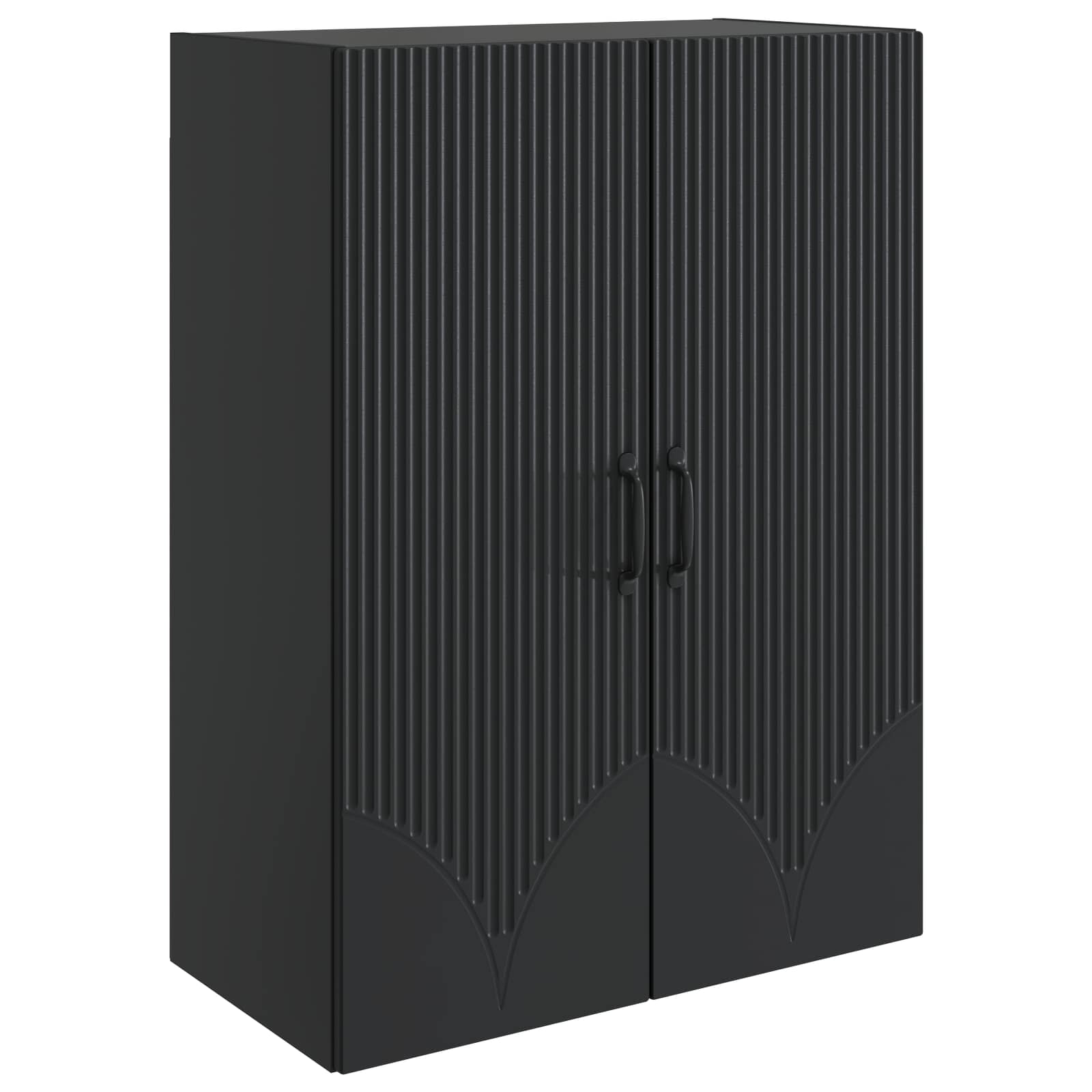 vidaXL Dulap montat pe perete Negru 66 x 34,5 x 90 cm Lemn prelucrat