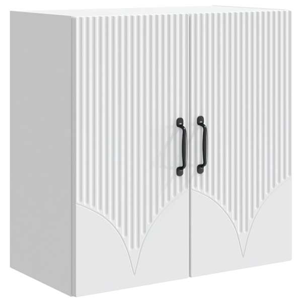vidaXL Seinale kinnitatav kapp Valge 59 x 31 x 60 cm Tehispuit