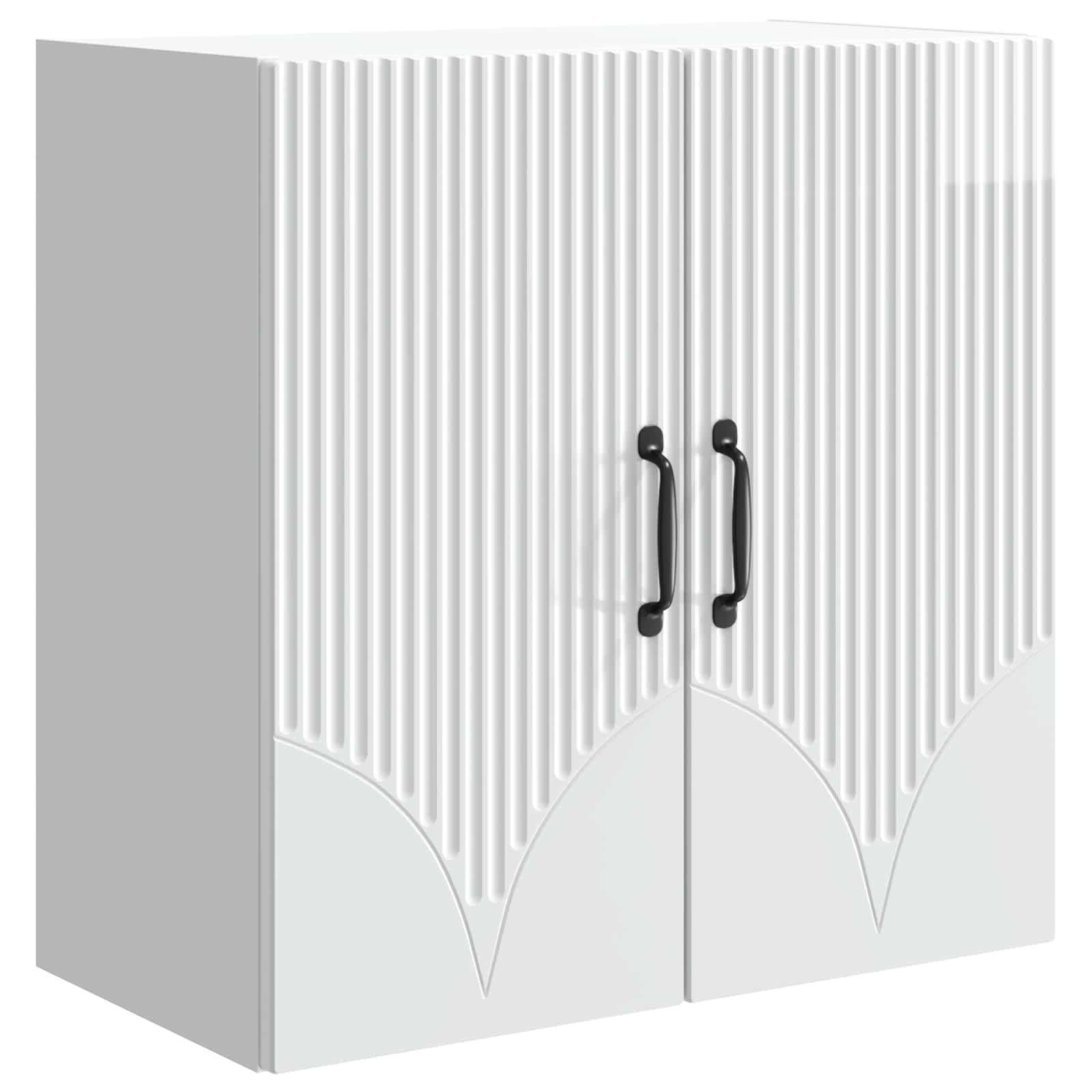 vidaXL Dulap montat pe perete Alb foarte lucios 59 x 31 x 60 cm