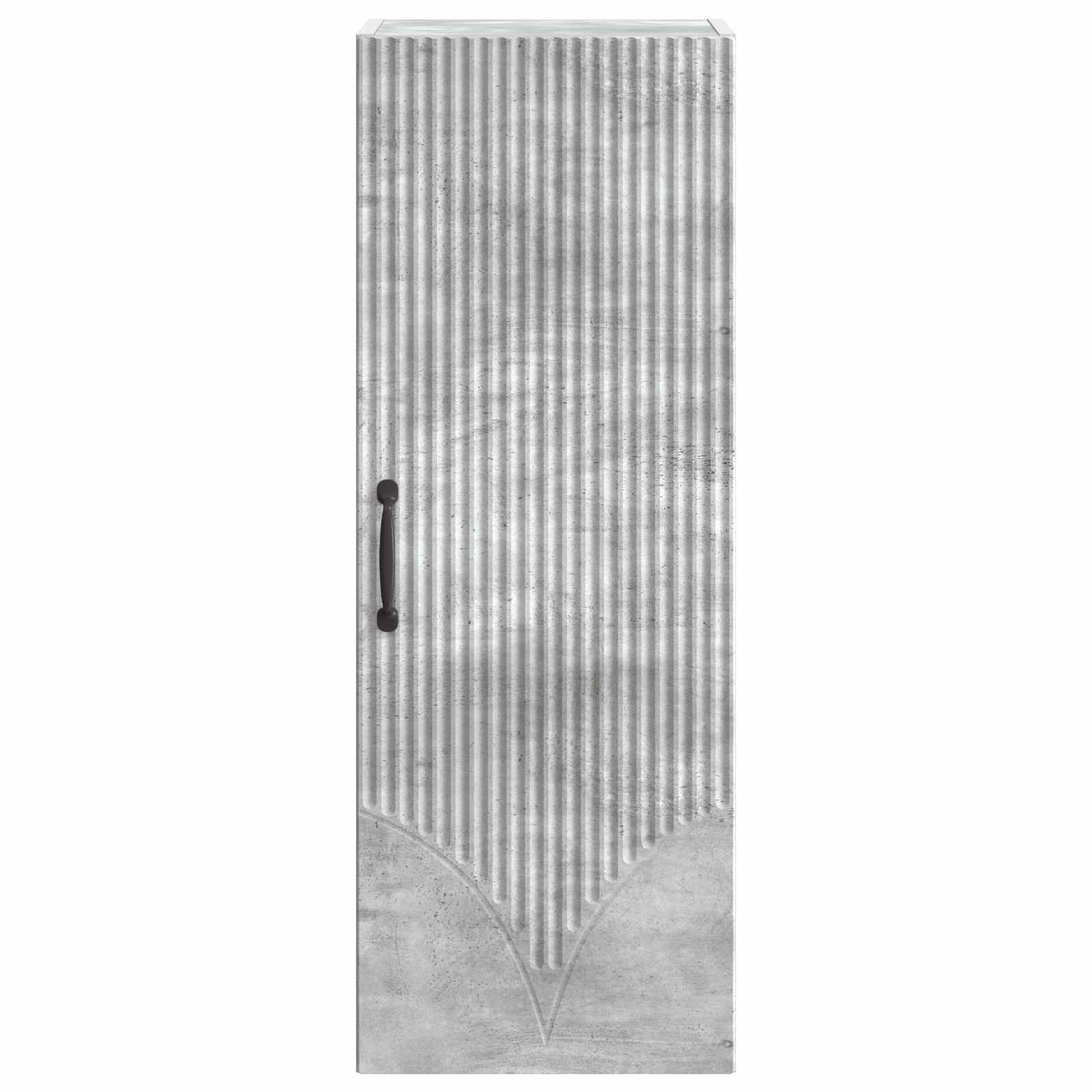 Omara za steno Betonsko siva 33 x 34,5 x 90 cm Inženirski les - slika 3