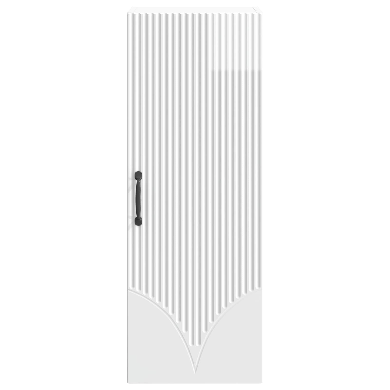 Omara za steno Bela visok sijaj 33 x 34,5 x 90 cm - slika 3