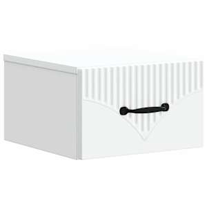 Nástěnný noční stolek se zásuvkou 2 pcs Bílá 34,5 x 33 x 20 cm - obrázek 5