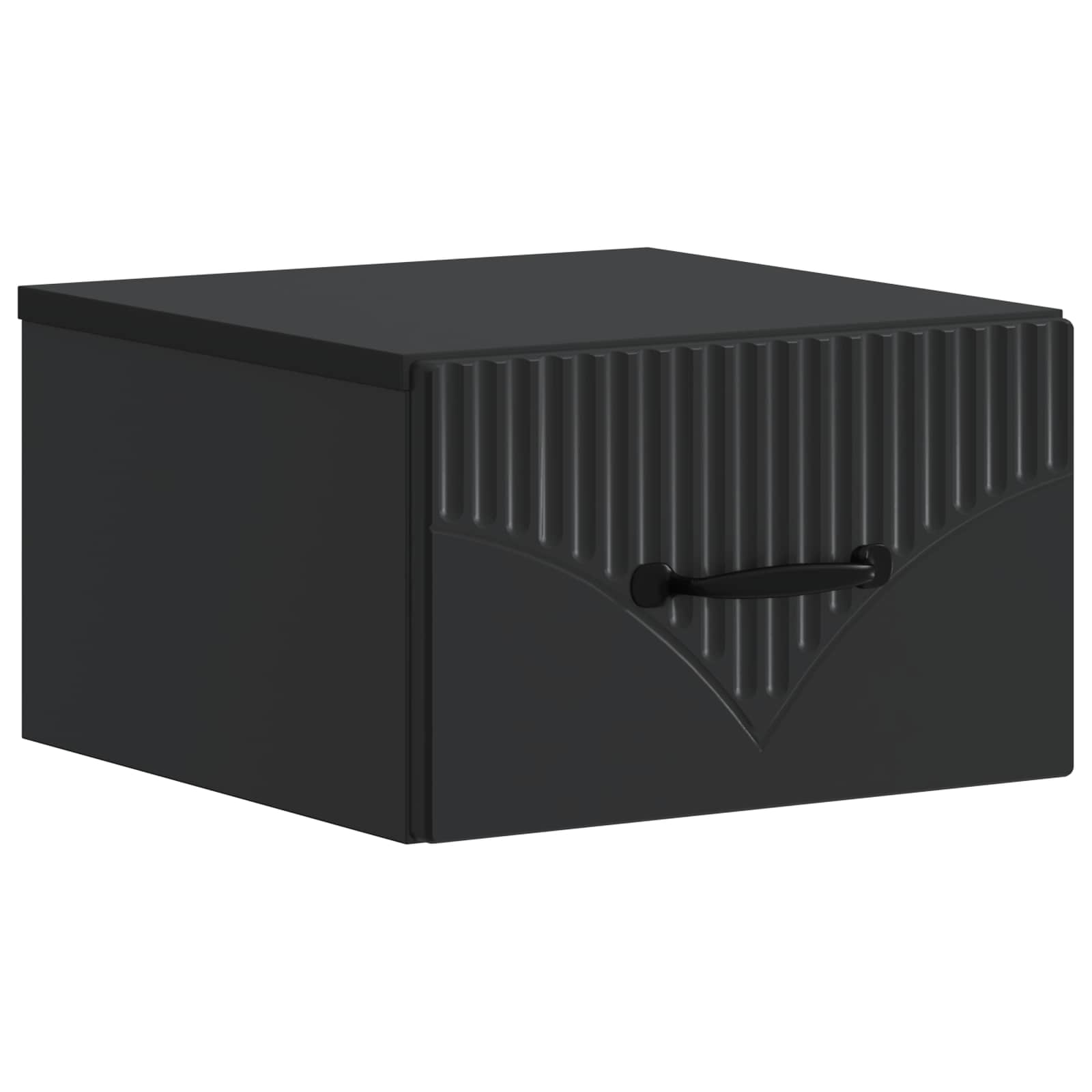 vidaXL Dulap de noapte suspendat cu sertar Negru 34,5 x 33 x 20 cm