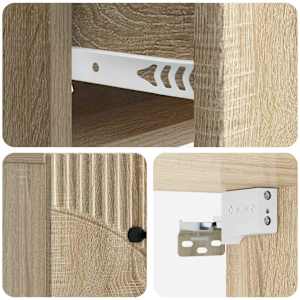 Nástěnný noční stolek 2 pcs Dub sonoma 34,5 x 33 x 20 cm - obrázek 10