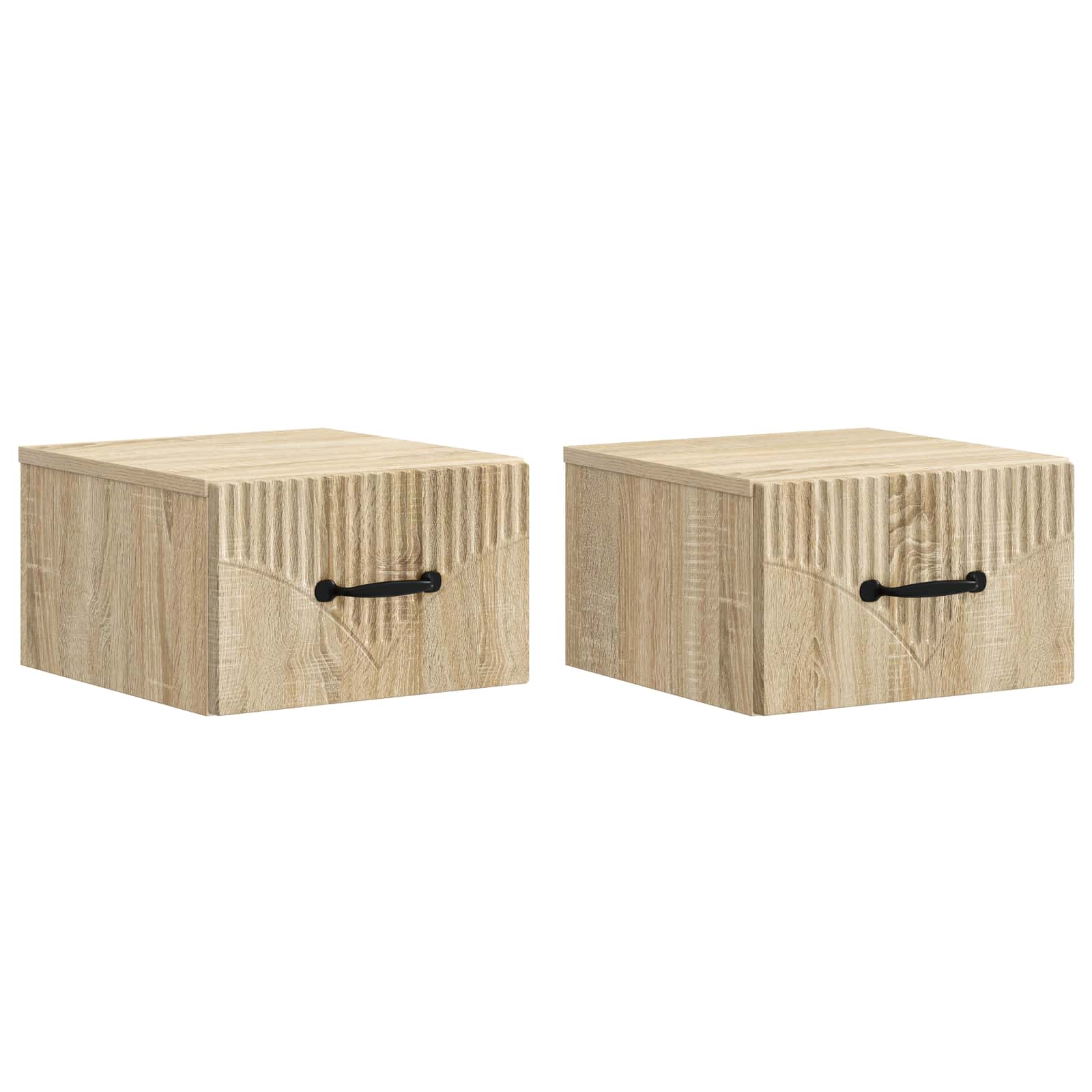 Nástěnný noční stolek 2 pcs Dub sonoma 34,5 x 33 x 20 cm