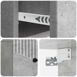 Nástěnný noční stolek 2 pcs Betonově šedá 34,5 x 33 x 20 cm - obrázek 10