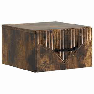 vidaXL Seinale kinnitatav &ouml;&ouml;tis Suitsutatud tamm 34,5 x 33 x 20 cm