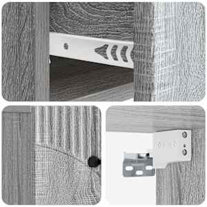 Nástěnný noční stolek 2 pcs Šedá sonoma 34,5 x 33 x 20 cm - obrázek 10