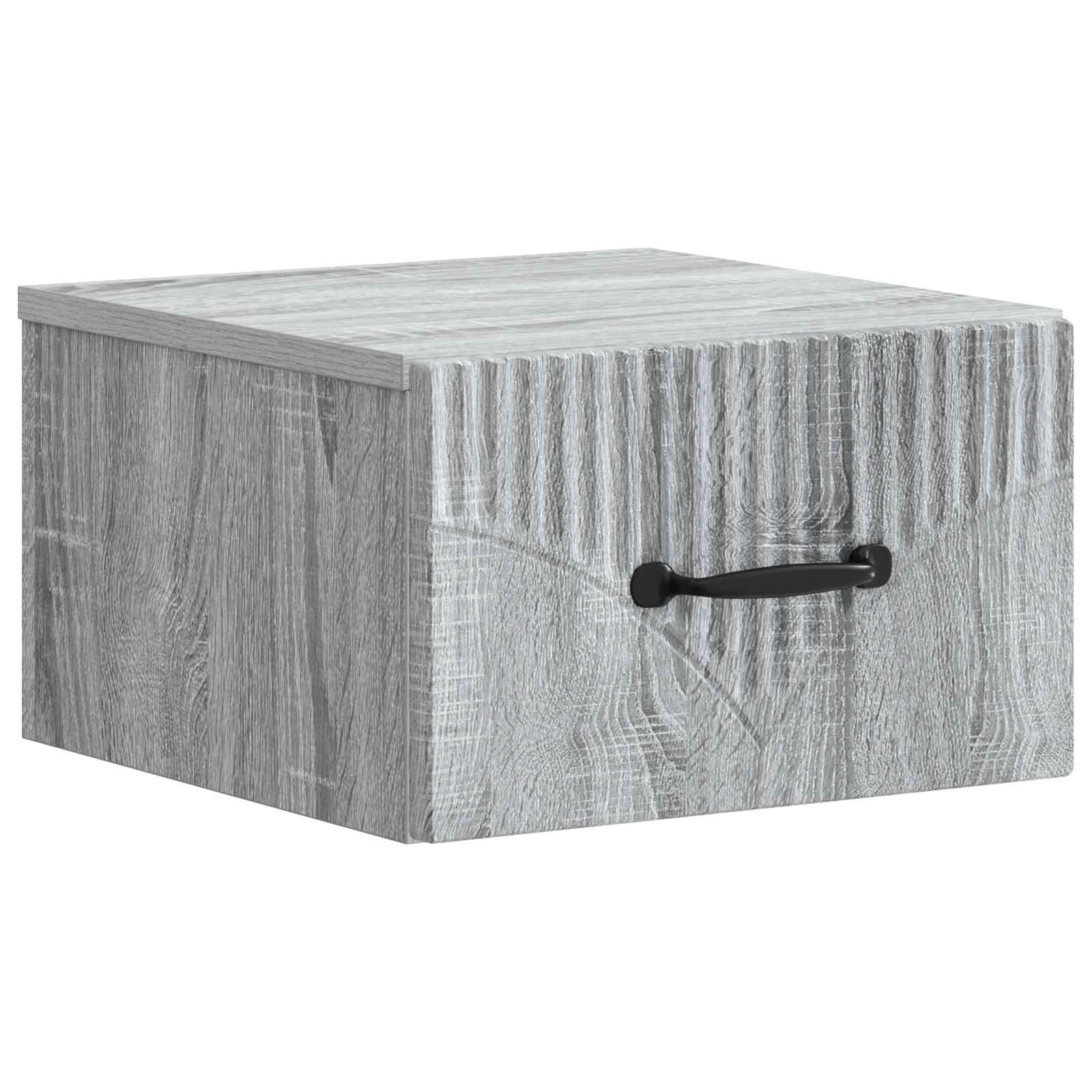 Stenski nočni omarici 2 pcs Siva Sonoma 34,5 x 33 x 20 cm - slika 3