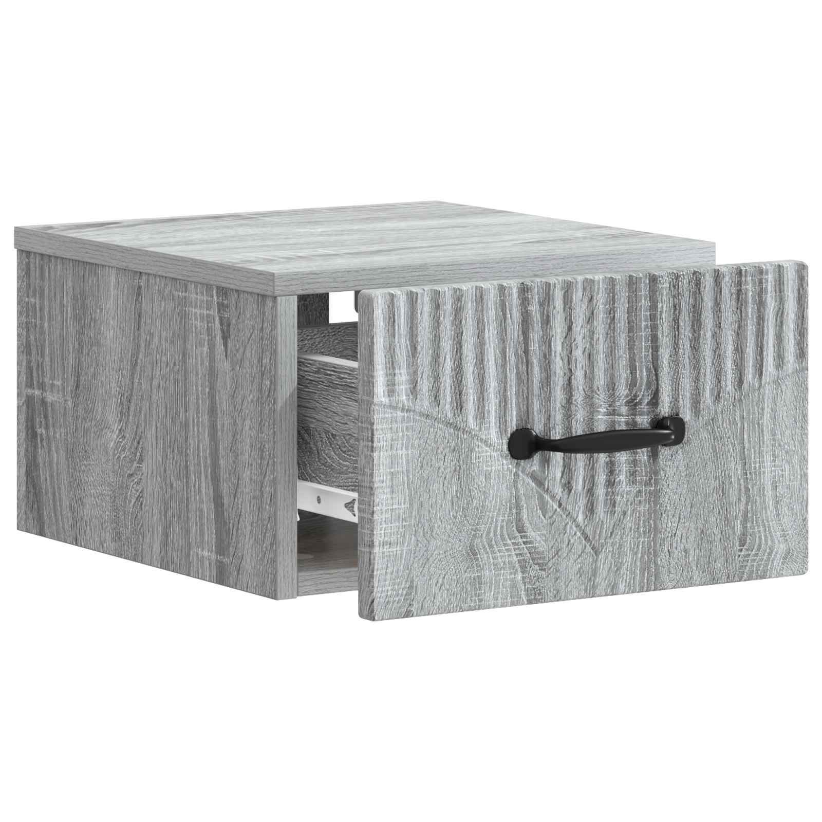 Stenski nočni omarici 2 pcs Siva Sonoma 34,5 x 33 x 20 cm - slika 4