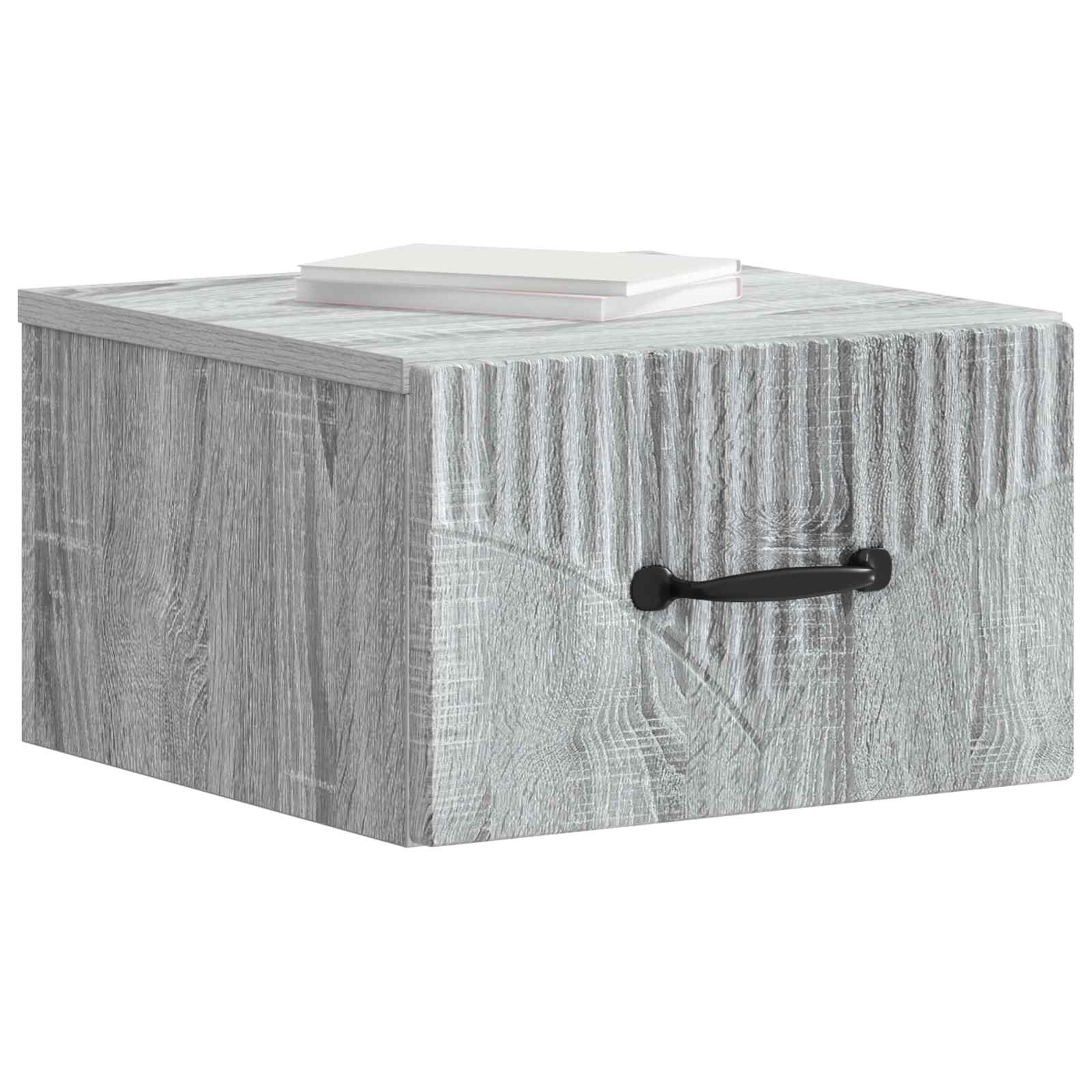 Stenski nočni omarici 2 pcs Siva Sonoma 34,5 x 33 x 20 cm - slika 2